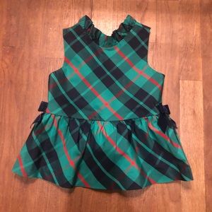 Janie and Jack Christmas Plaid Top Size 5